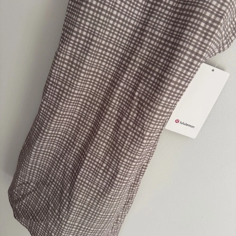 ππ€ Lululemon Align High Neck Dress - Glow Grid Light Ivory Multi - Picture 6 of 10